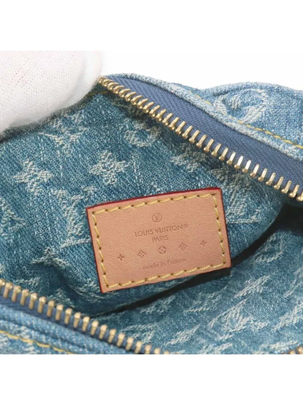 Louis Vuitton LV Remix Pochette Fairfax Shoulder Bag Monogram Denim Blue
